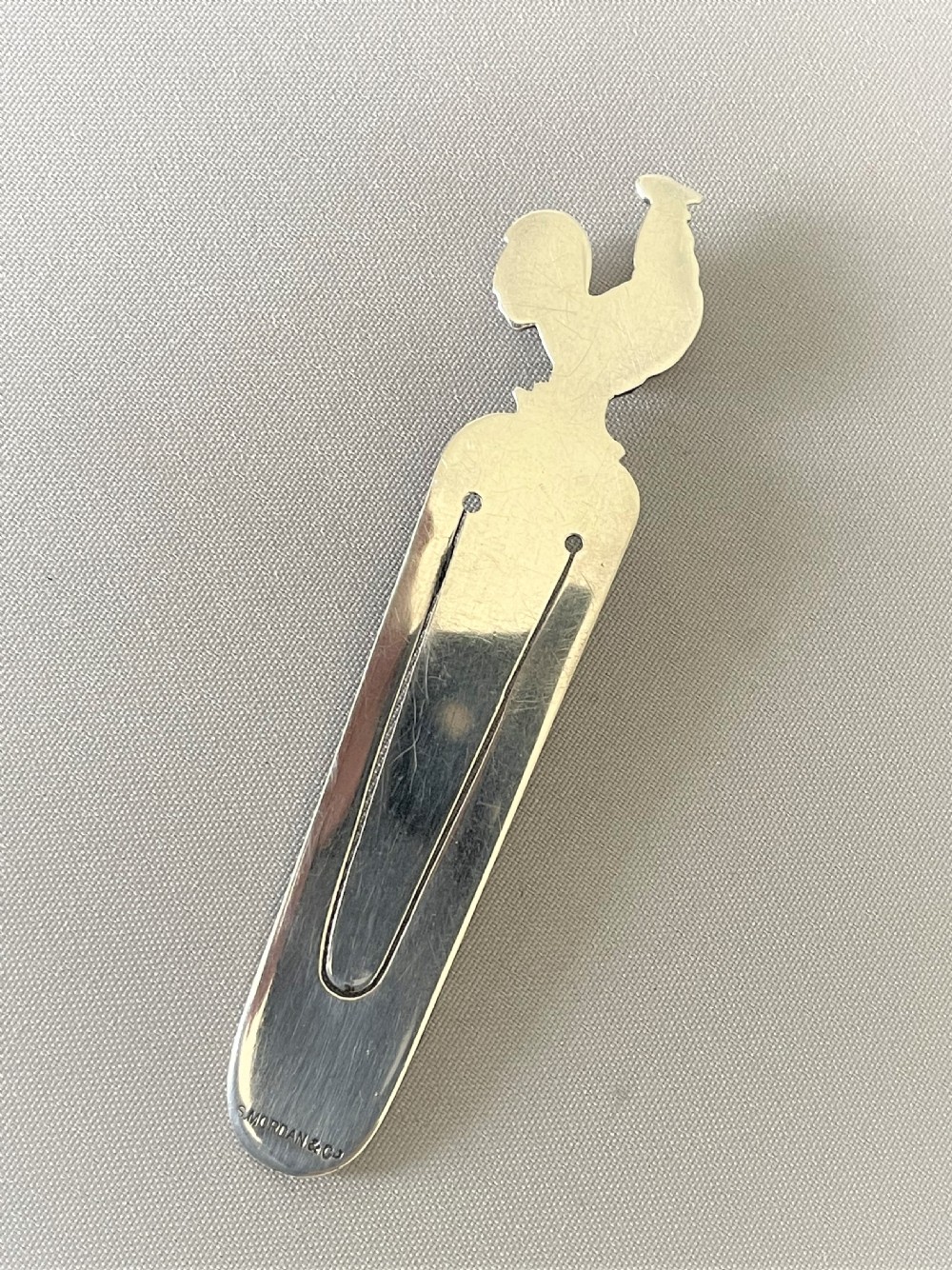 An Edwardian silver rooster bookmark by Sampson Morden View IV