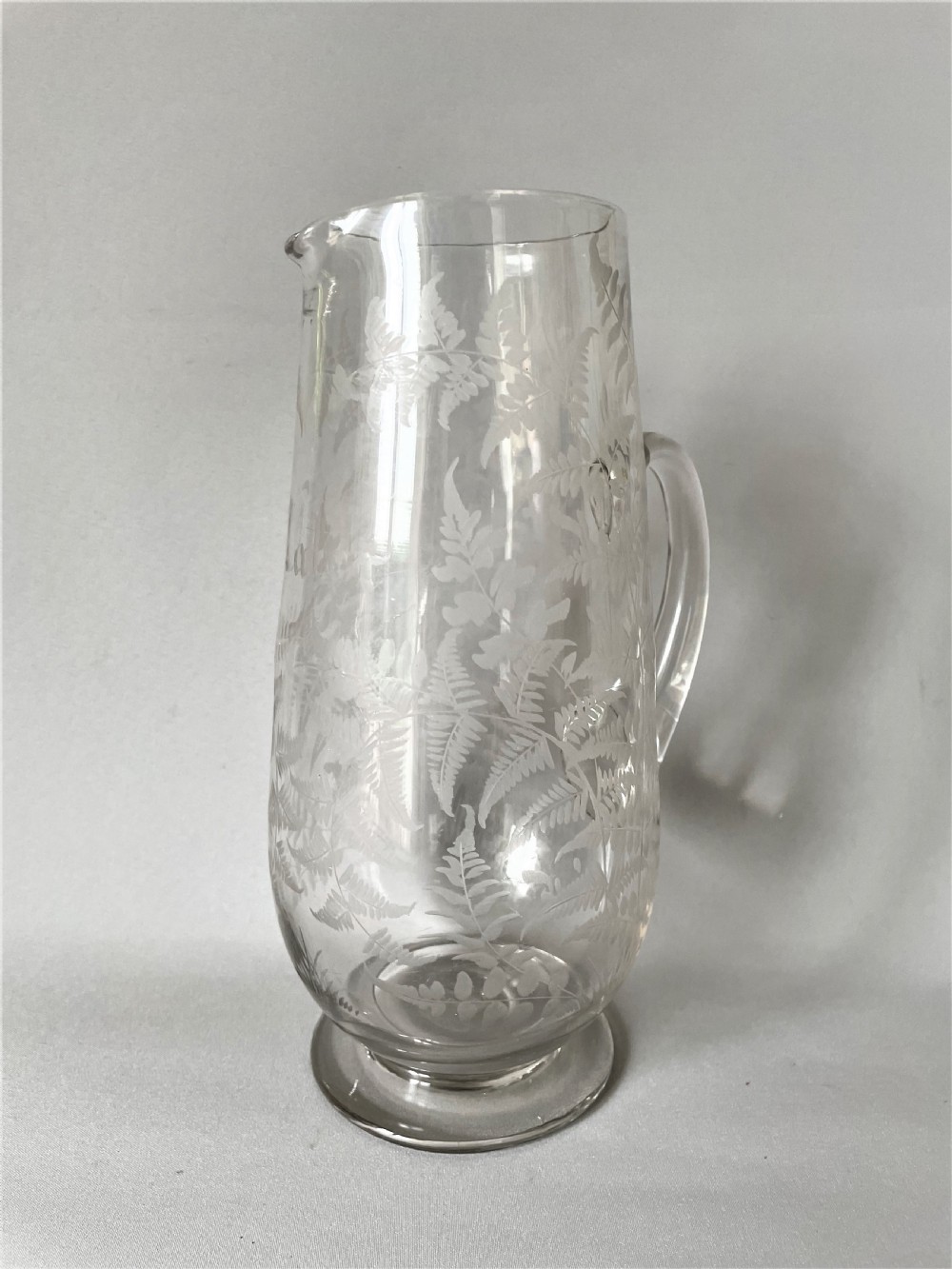 A lovely Victorian fern etched water jug