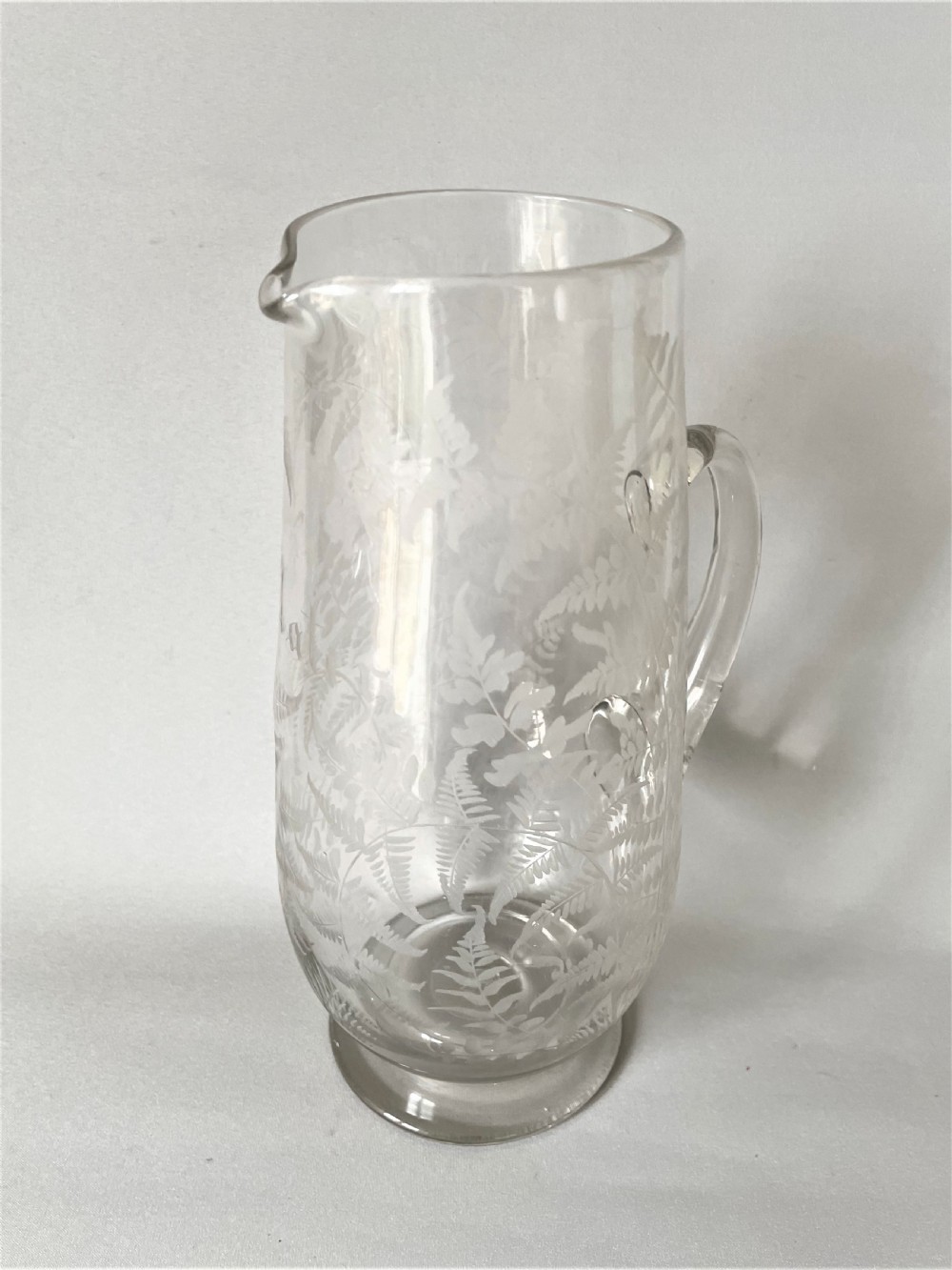 A lovely Victorian fern etched water jug View II