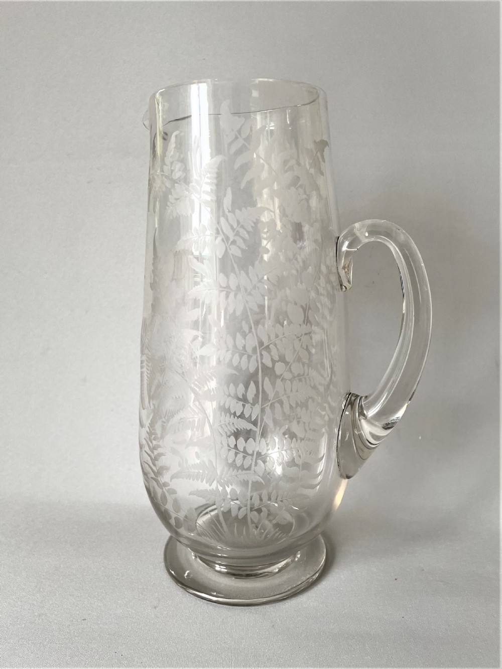 A lovely Victorian fern etched water jug View III