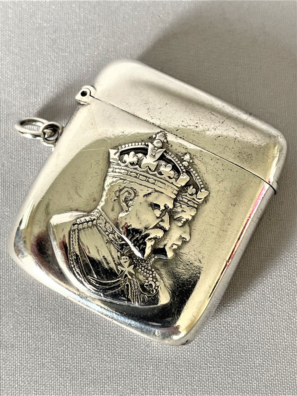 A Royal Coronation commemorative silver vesta
