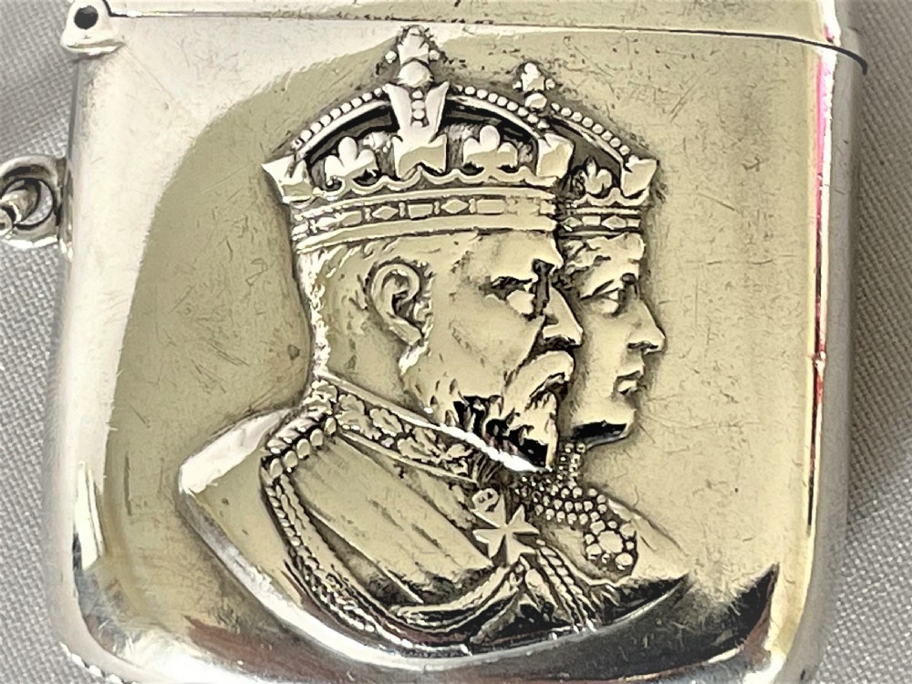 A Royal Coronation commemorative silver vesta View II