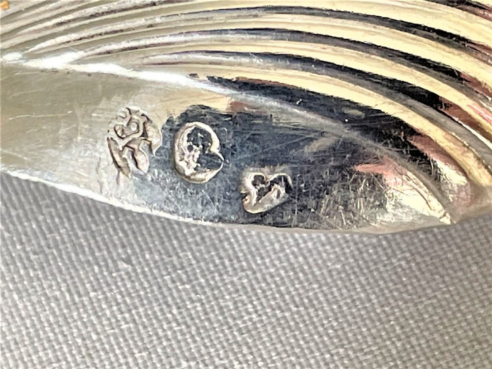 A rare 18th Century Sheffield Assayed silver caddy spoon View V
