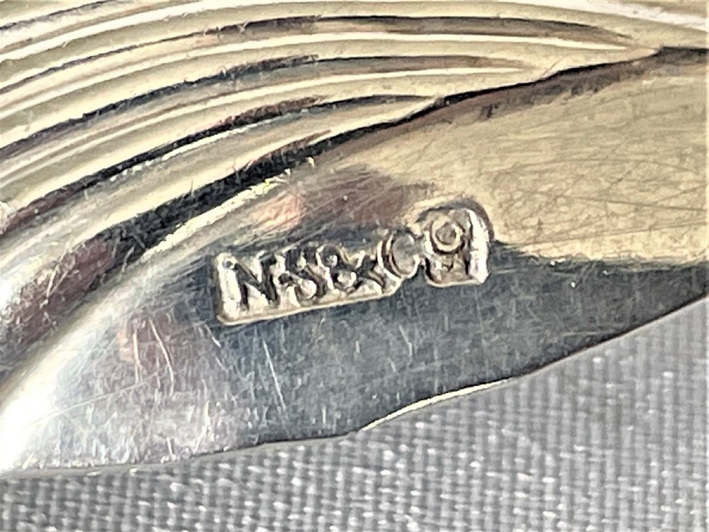 A rare 18th Century Sheffield Assayed silver caddy spoon View VI