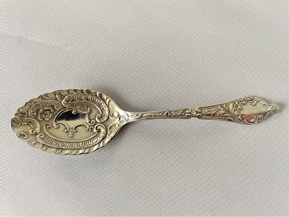 A lovely silver lidded preserve jar and spoon View V