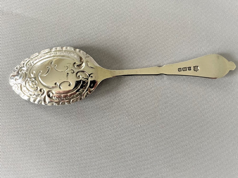 A lovely silver lidded preserve jar and spoon View VI