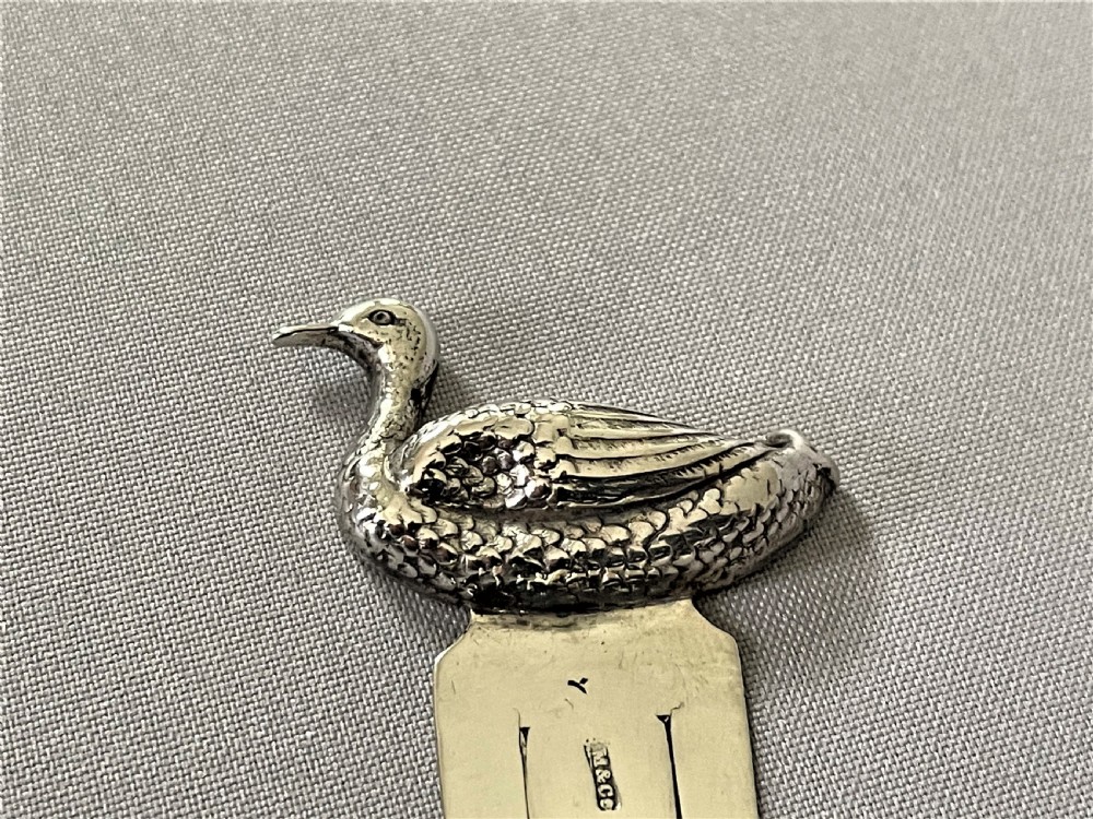 A rare Victorian Sampson Morden duck bookmark View III