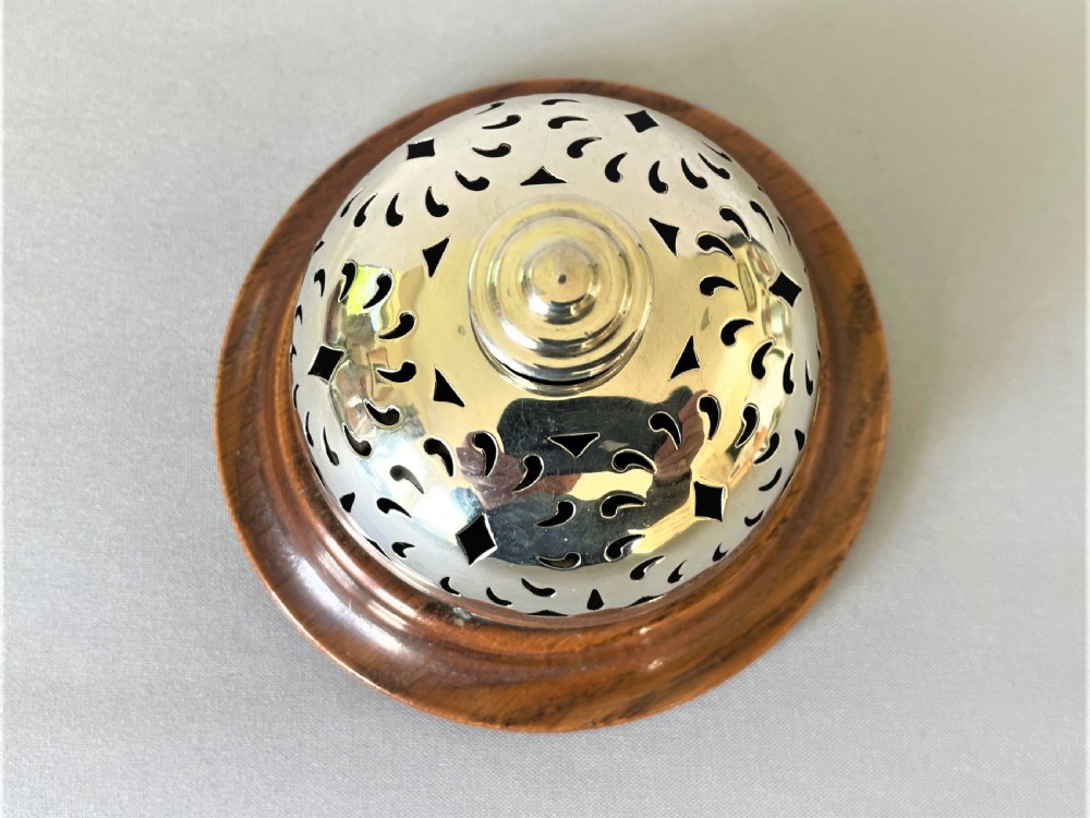 A wonderful Edwardian Chester silver reception/desk bell View II