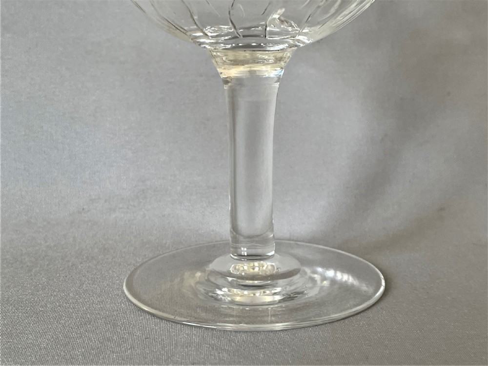 A gorgeous Stourbridge Rock crystal cut wine goblet View III
