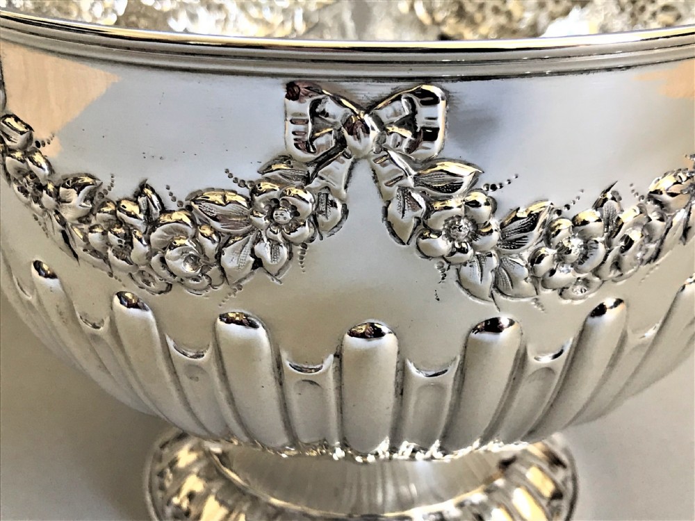 A gorgeous Edwardian silver rose bowl View IV