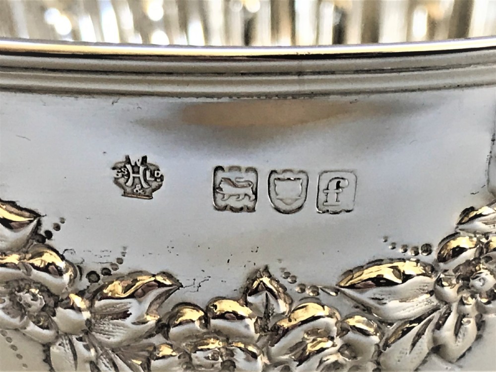 A gorgeous Edwardian silver rose bowl View V