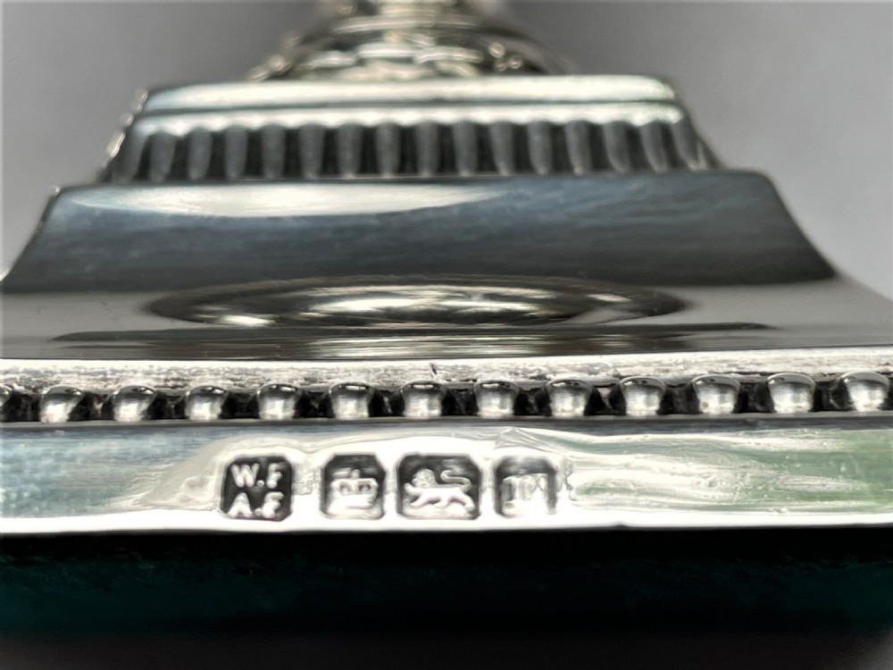 A Charming pair of Edwardian silver dwarf candle sticks View VIII