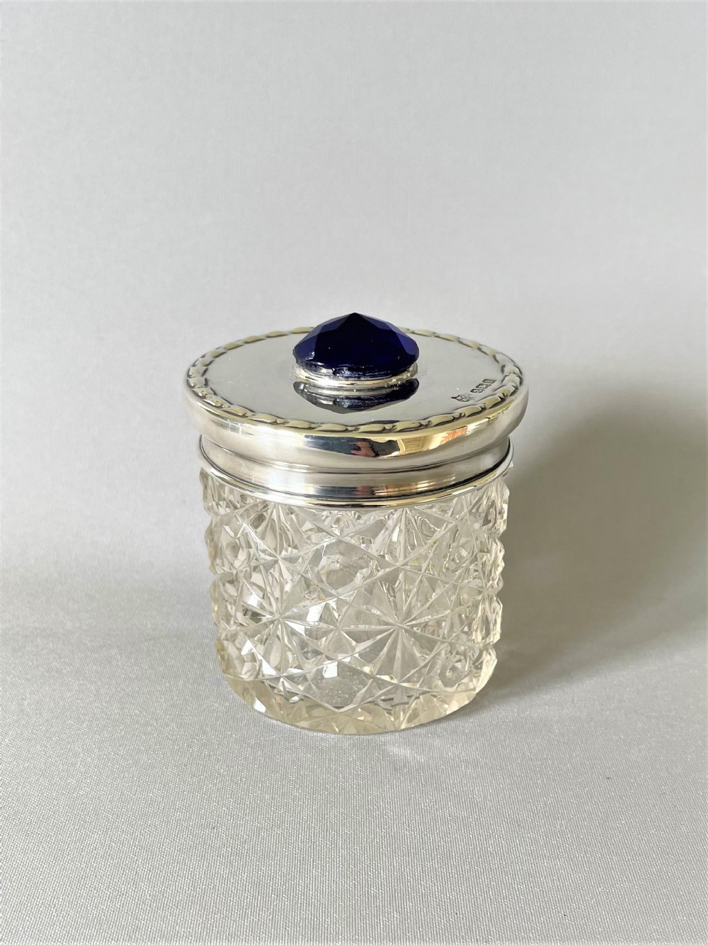 An Edwardian Silver Lidded Trinket Pot