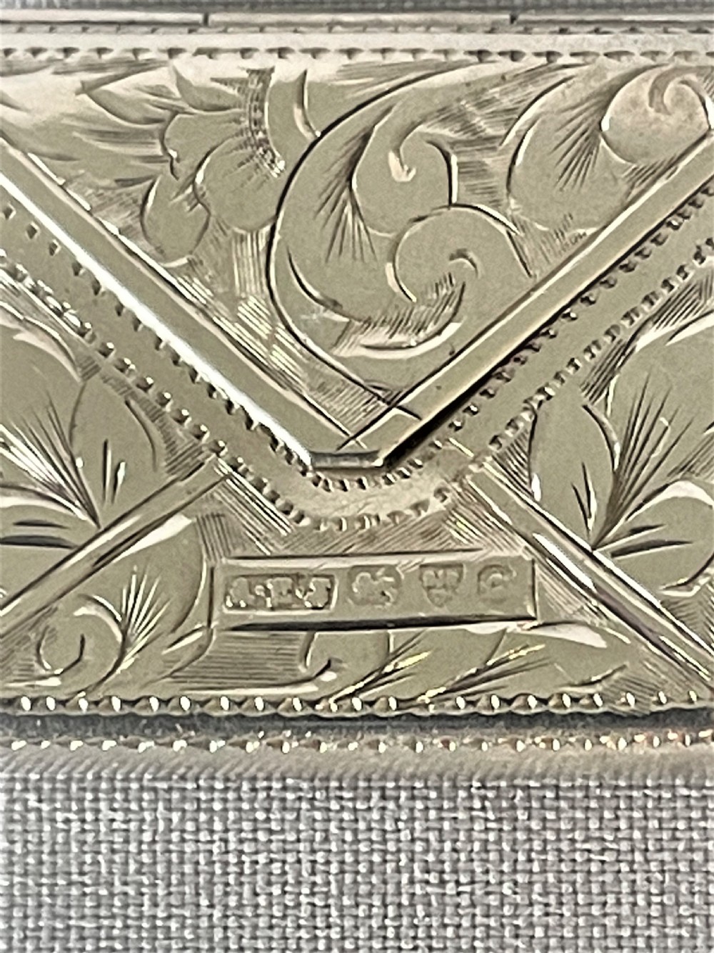 A Chester silver silver stamp envelope & chain View II