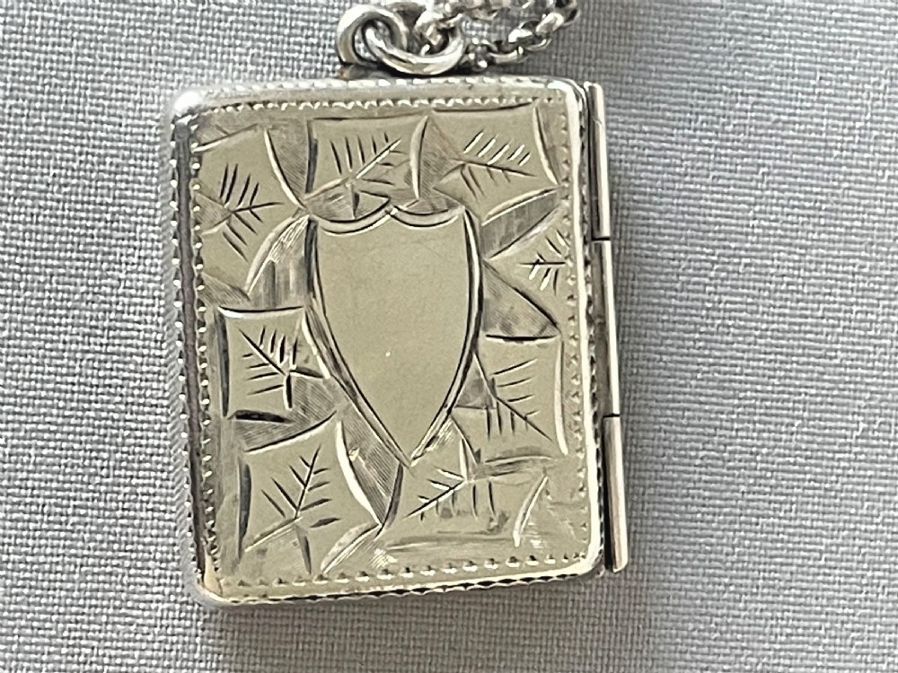 A Chester silver silver stamp envelope & chain View IV