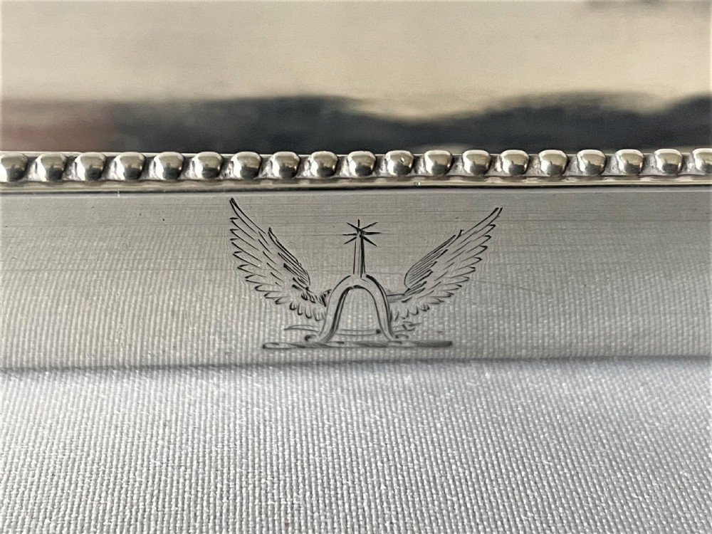 A superb quality Victorian silver pen tray View III
