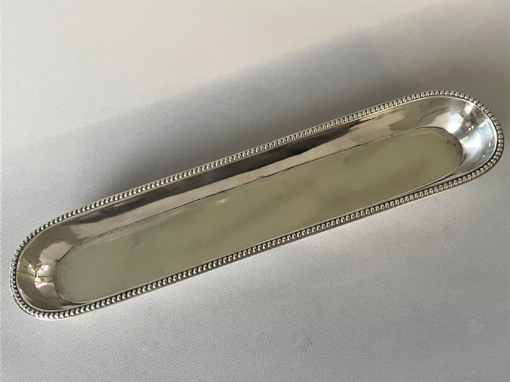 A superb quality Victorian silver pen tray View IV