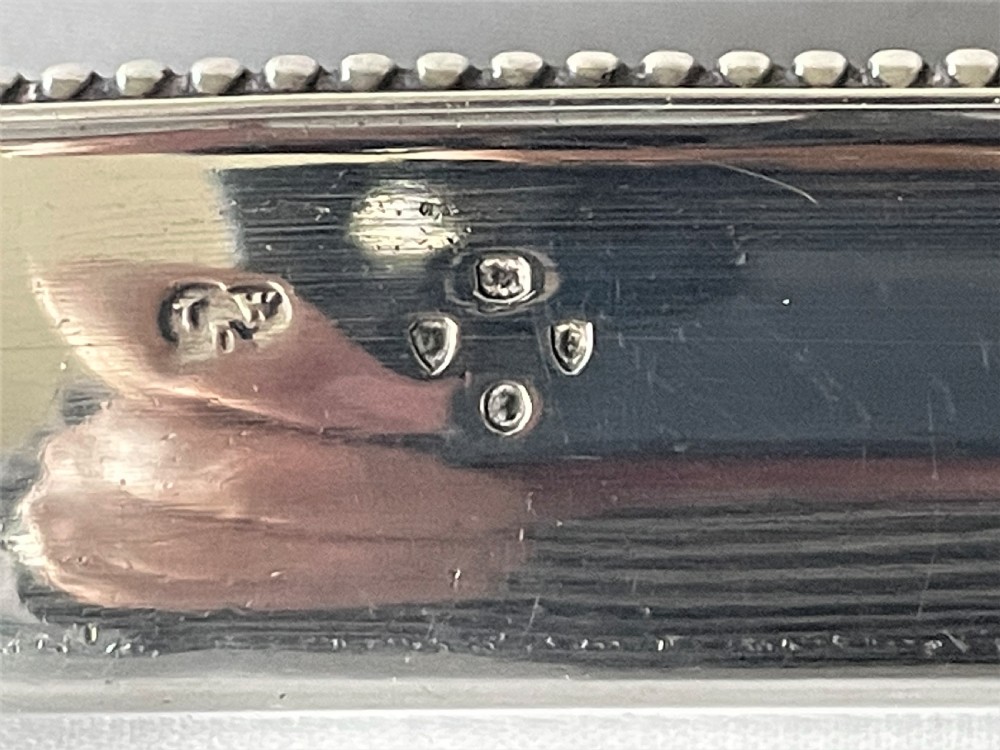 A superb quality Victorian silver pen tray View V