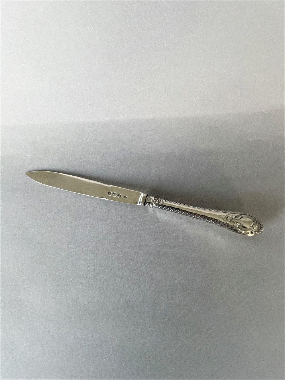 A stylish all silver hallmarked Victorian letter opener View II