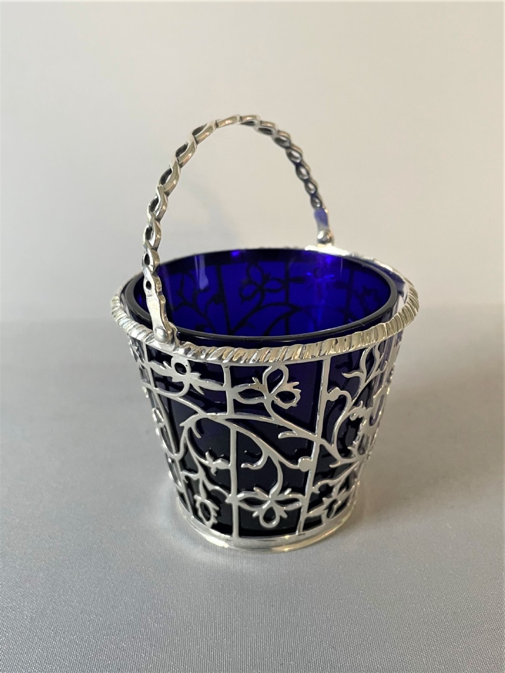 A gorgeous 18th Century pierced silver cream pail