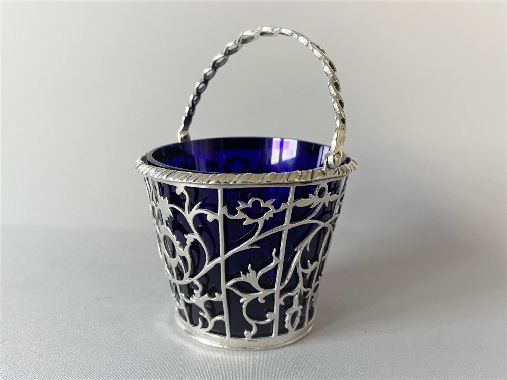 A gorgeous 18th Century pierced silver cream pail View IV