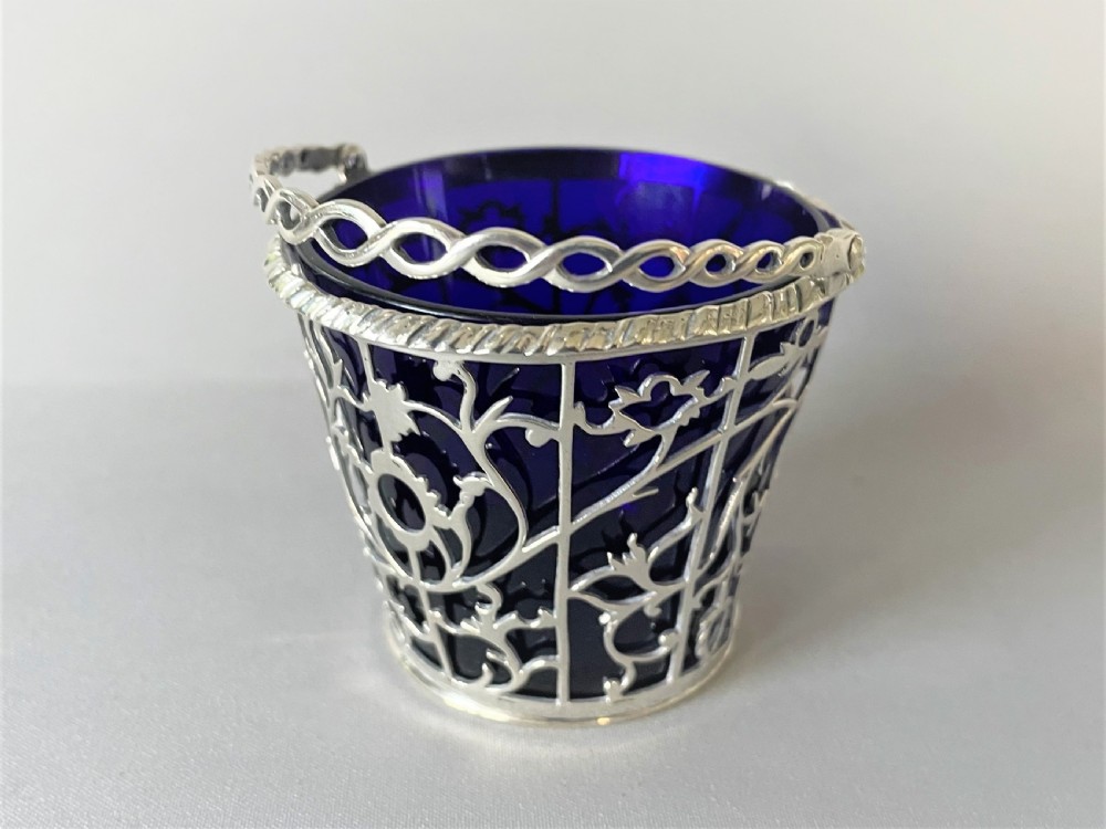 A gorgeous 18th Century pierced silver cream pail View V