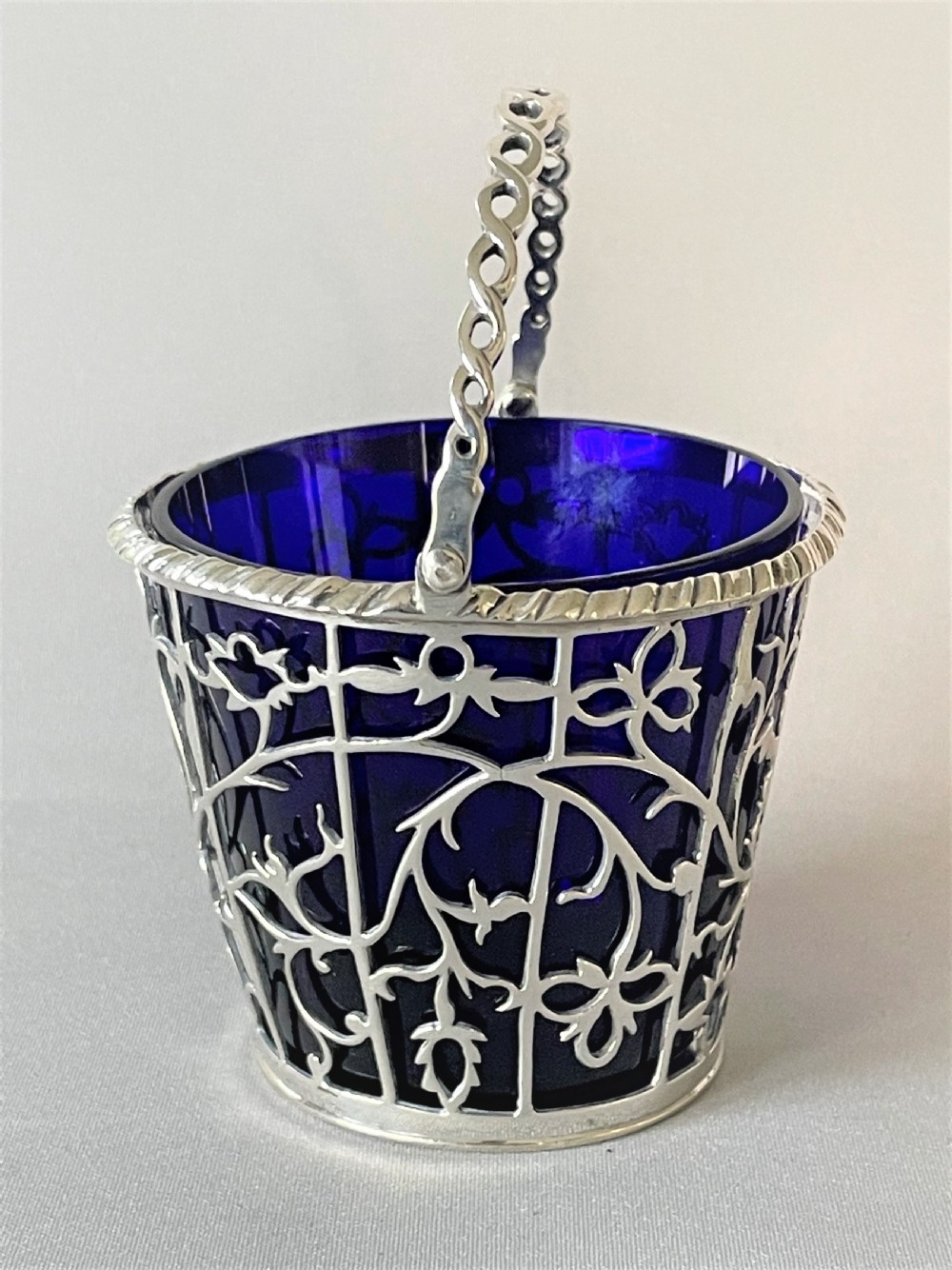 A gorgeous 18th Century pierced silver cream pail View VIII
