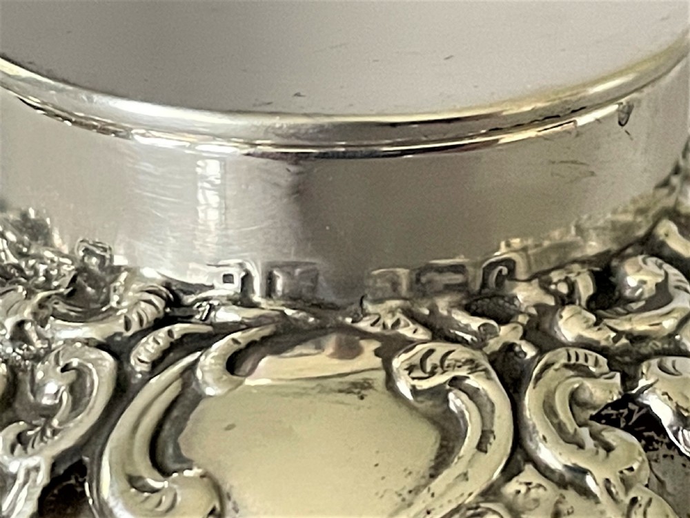 A gorgeous Edwardian silver overlay inkwell View VI