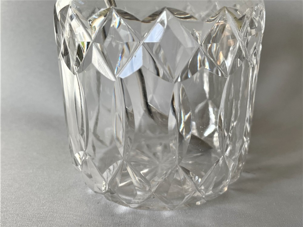 A fine George V silver mounted preserve jar & spoon View III