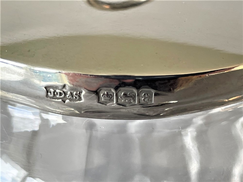 A fine George V silver mounted preserve jar & spoon View IV