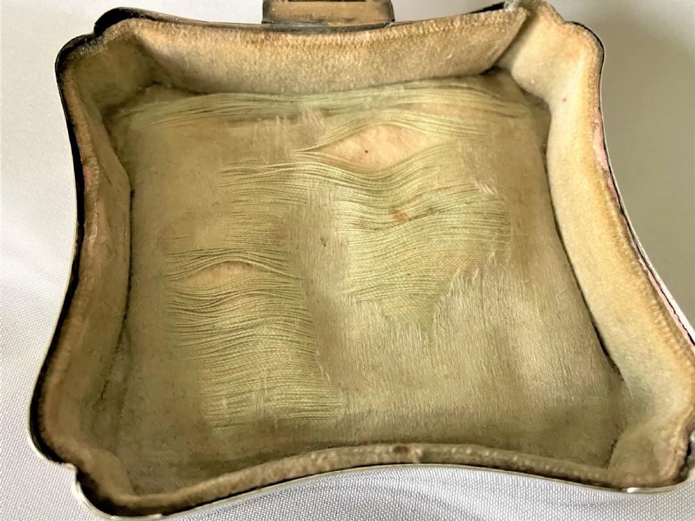 An unusual Edwardian shaped silver trinket box View IX