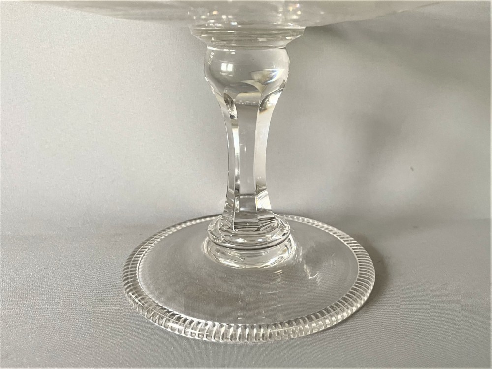 A gorgeous Victorian flower etched tazza View IV