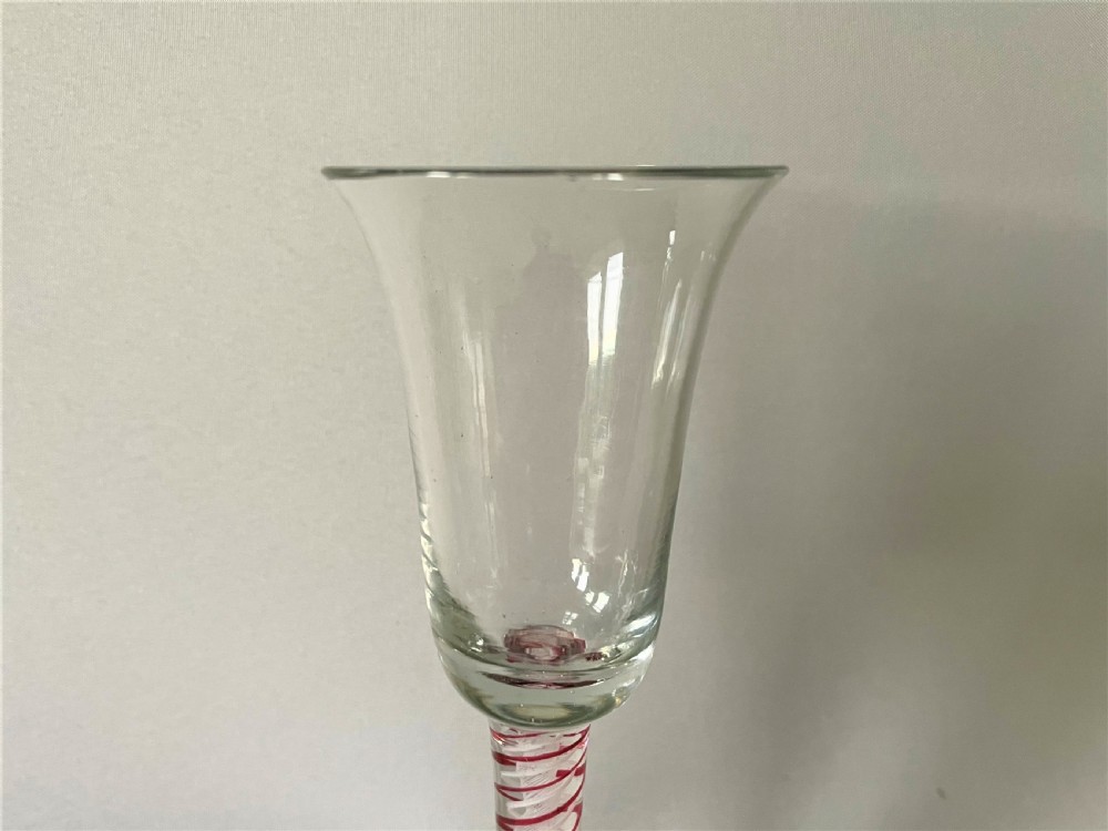 An 18th Century colour twist stem wine glass View IV