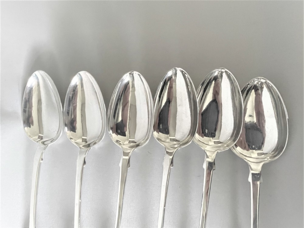 A set of 6 Elizabeth Eaton Victorian silver table spoons View IV