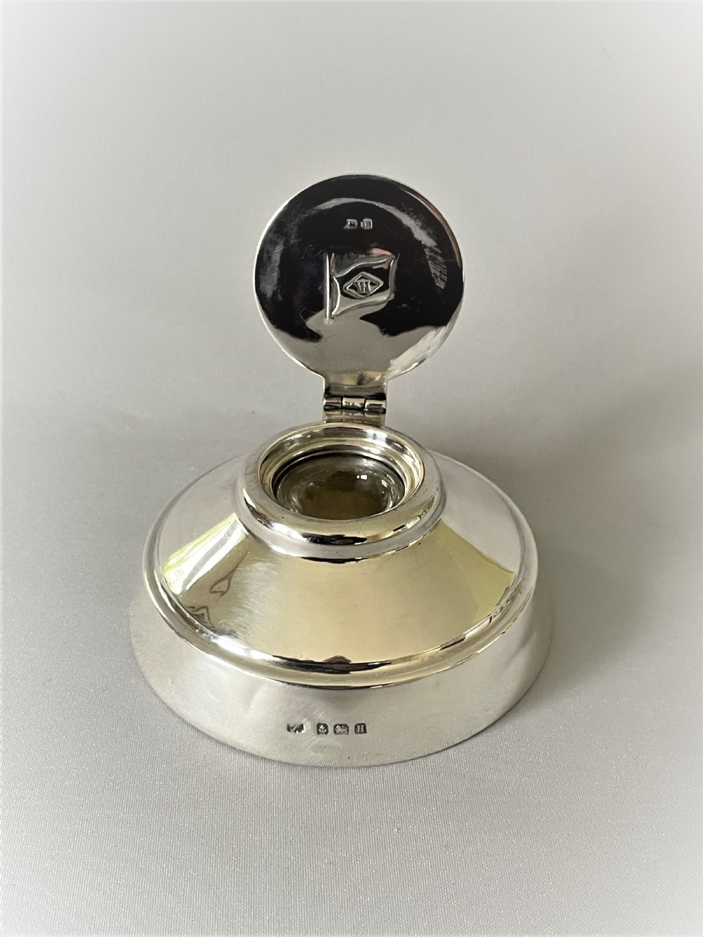 A rare silver & enamel  T S S Ulysses inkwell View IV