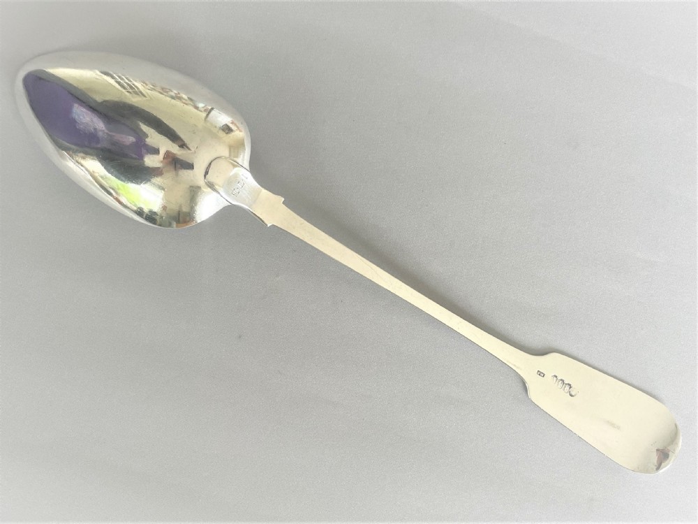 A Handsome Victorian Irish Silver Basting/stuffing Spoon View III