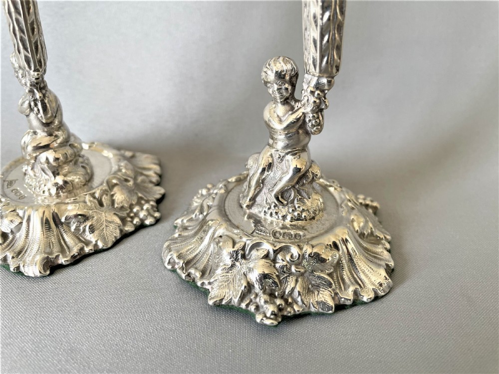 A Stunning Pair Of Victorian Silver Posy Vases View III