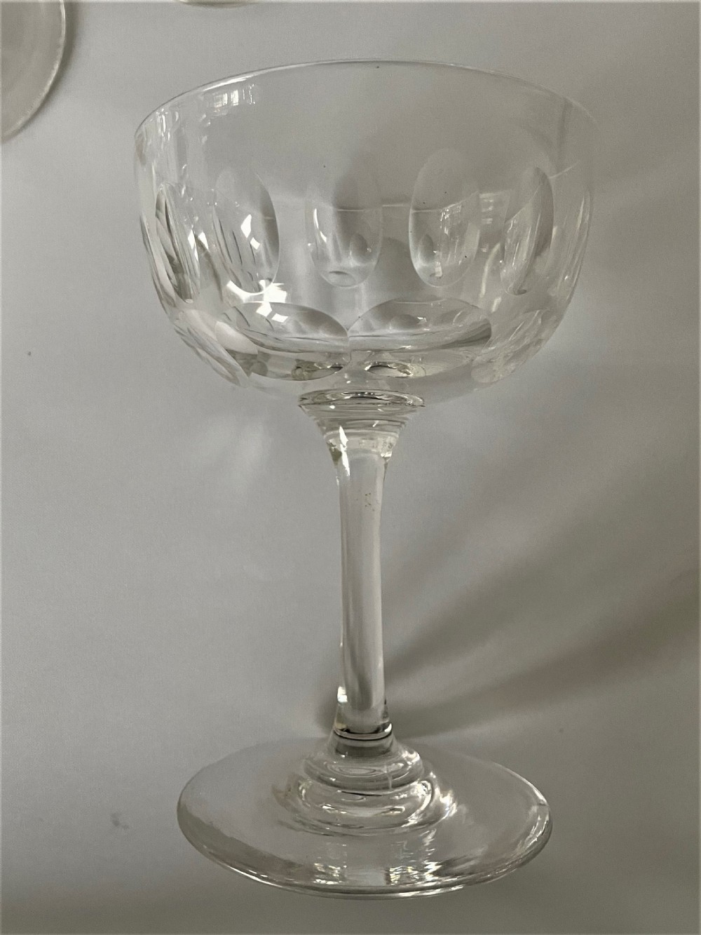 A rare set of 10 Victorian cut glass champagne coupes View VIII