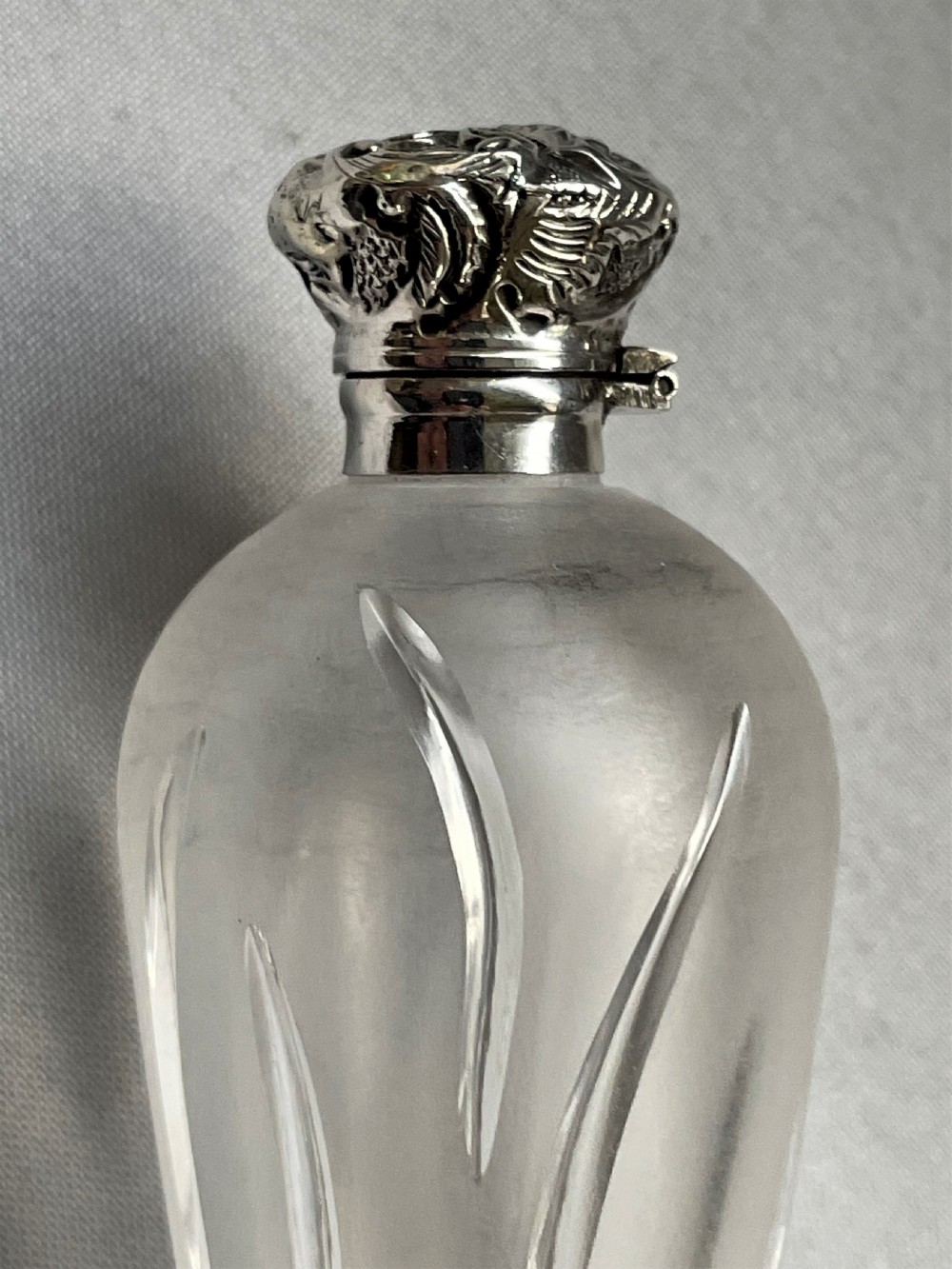 A Gorgeous Victorian Silver Mounted 'icicle' Scent Bottle View II