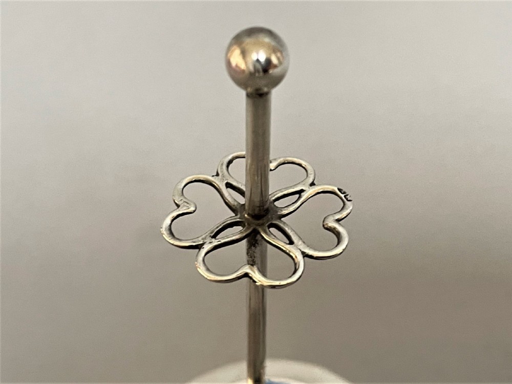 A Chester silver Edwardian 'heart' hatpin stand View III