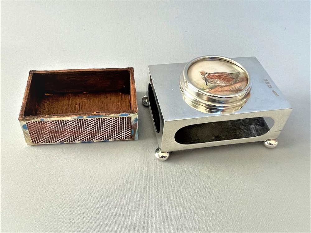 A rare Chester silver 'Snipe' match box holder View VI