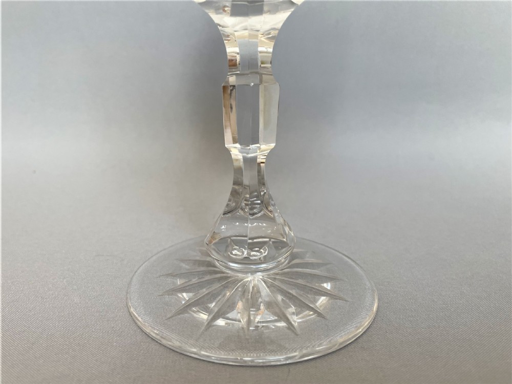 A gorgeous Victorian frosted & cut wine goblet View III
