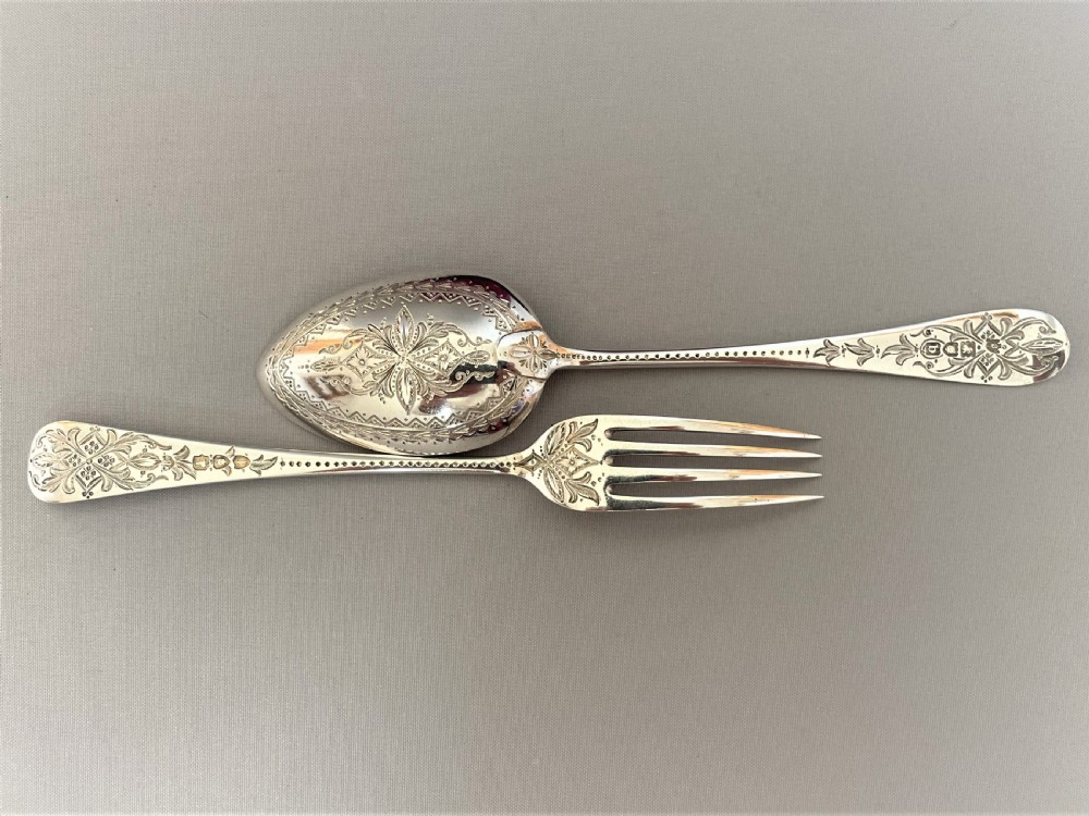 A fine boxed Victorian silver Christening set View III