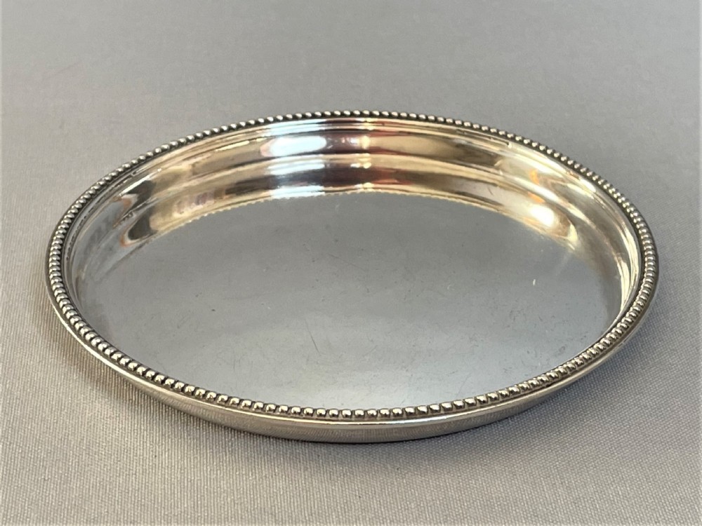 A gorgeous 18th Century Irish silver trinket/cuff links dish View II
