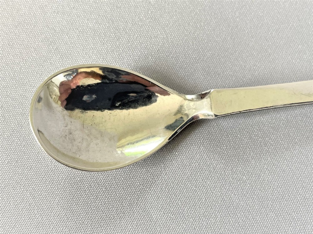 A gorgeous Georg Jensen silver preserve/condiment spoon View III