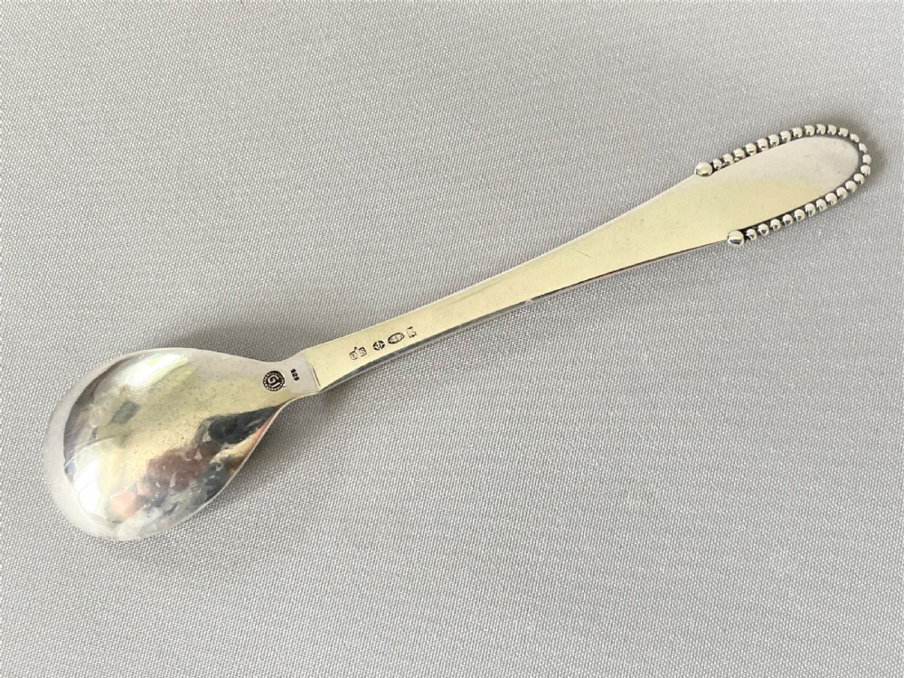 A gorgeous Georg Jensen silver preserve/condiment spoon View IV