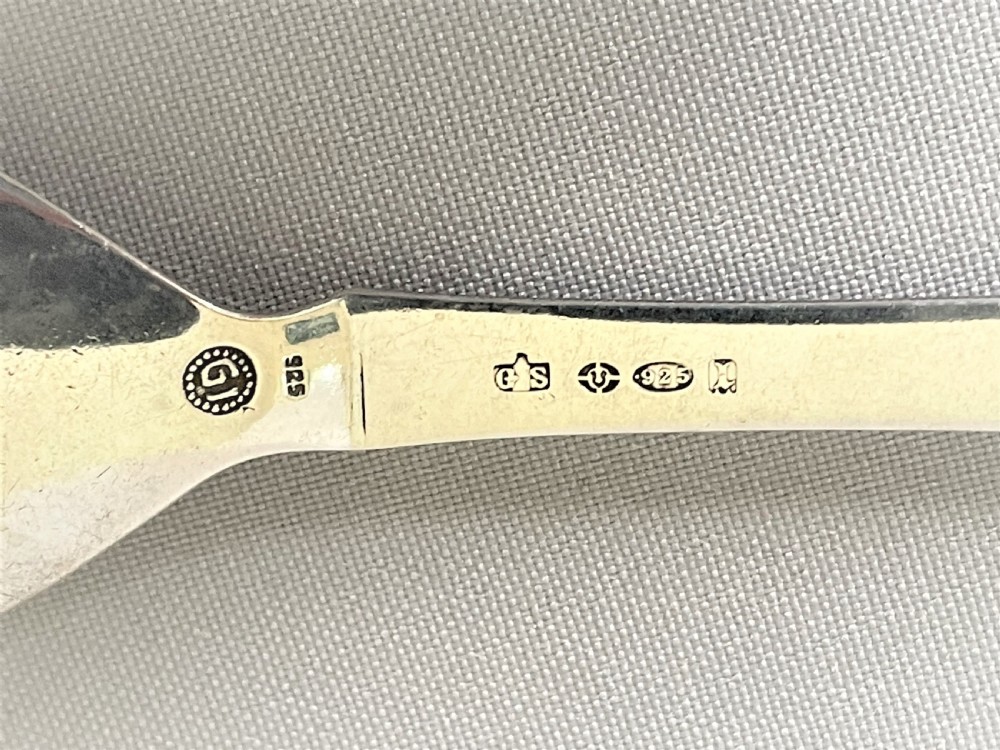 A gorgeous Georg Jensen silver preserve/condiment spoon View V
