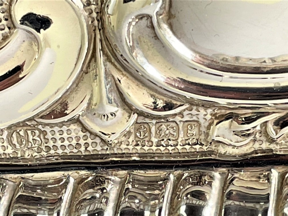 A lovely Edwardian silver pen tray View III