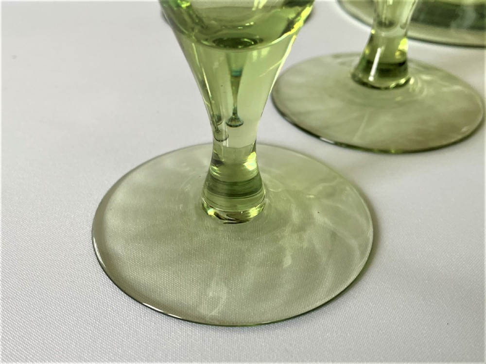 A fine Whitefriars sea green wine set View IV