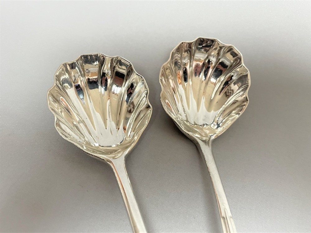 A quality pair of Onslow pattern silver gravy ladles View III